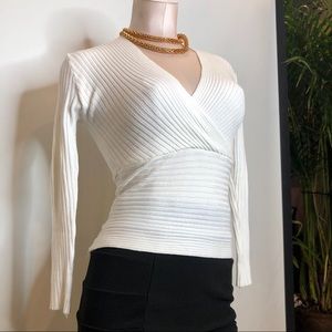 NWOT Sexy low V neck knitted top XS/ S